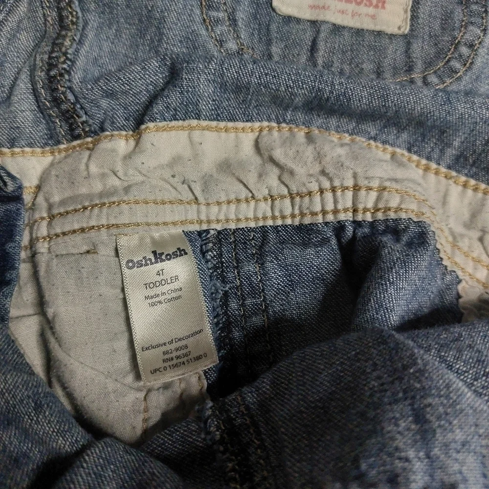 𝅺Oshkosh Bgosh Vintage Vestback Denim Overalls Size 4T